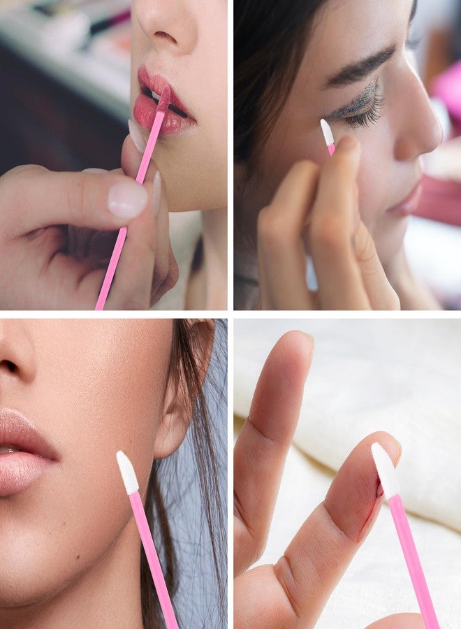 Tbestmax 200 Pcs Lip Wands Applicators, Disposable Lipstick Lint Free Brush Makeup Gloss Wands, Makeup Applicator Beauty Tool Kits Pink - Image 4